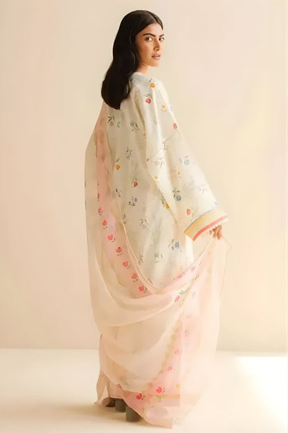 Coco by Zara Shah Jahan - 3PC Banadora Lawn Printed Shirt with Printed Voil Dupatta (Unstitched)