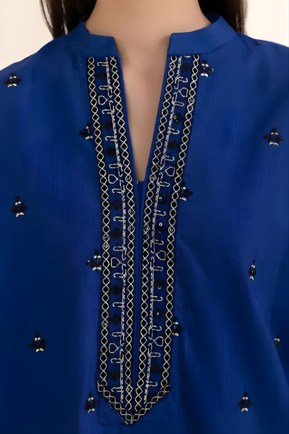 Sapphire - 3PC Unstitched Khaddar Embroidered Front with Digital Printed Dupatta and Trouser