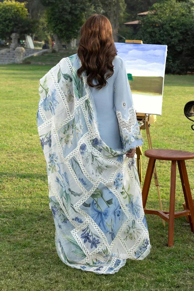 Elaf Luxury Embroidered Lawn 3Pc Unstitched Suit - SERENITY