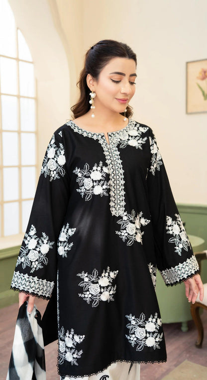 Zara Shahjahan Luxury Embroidered Lawn Unstitched 3Pc Suit