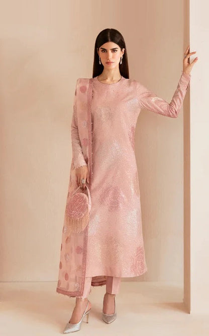 Jazmin Luxury Raw Silk Embroidered 3Pc Unstitched