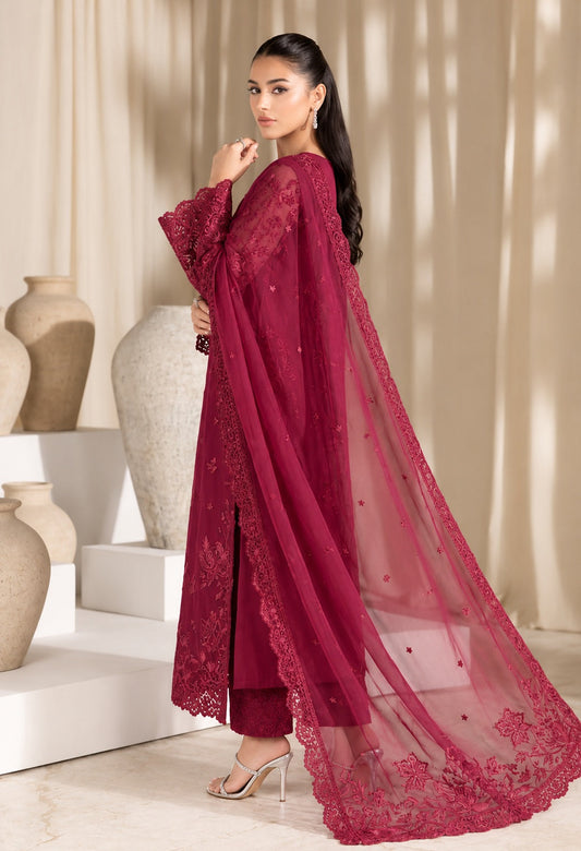 Azure Luxury Chiffon Embroidered Unstitched 3PC Suit