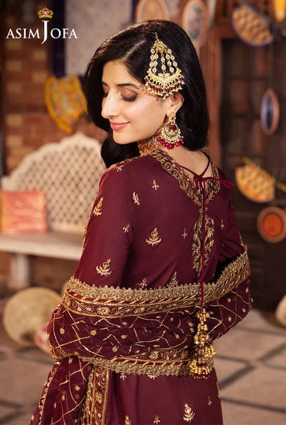 Asim Jofa Luxury Chiffon Embroidered Unstitched Suit
