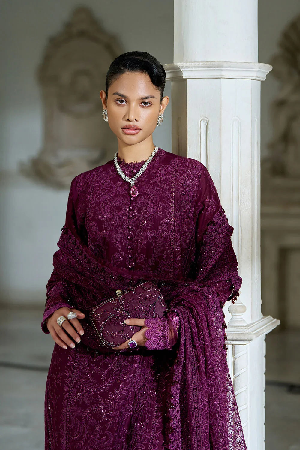 Sobia Nazir Design Luxury Lawn Eid Unstitched MAJENTA