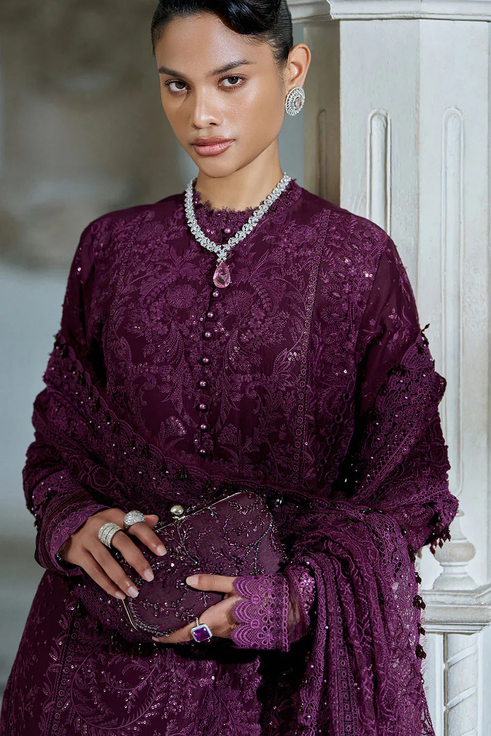 Sobia Nazir Design Luxury Lawn Eid Unstitched MAJENTA