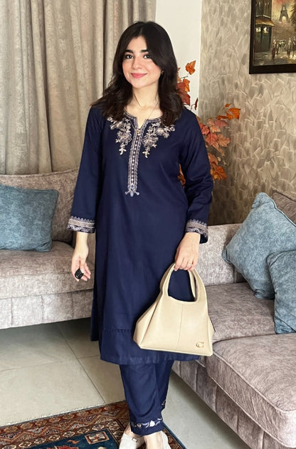 Shabnam - Stitched 2PC Dhanak Embroidered
