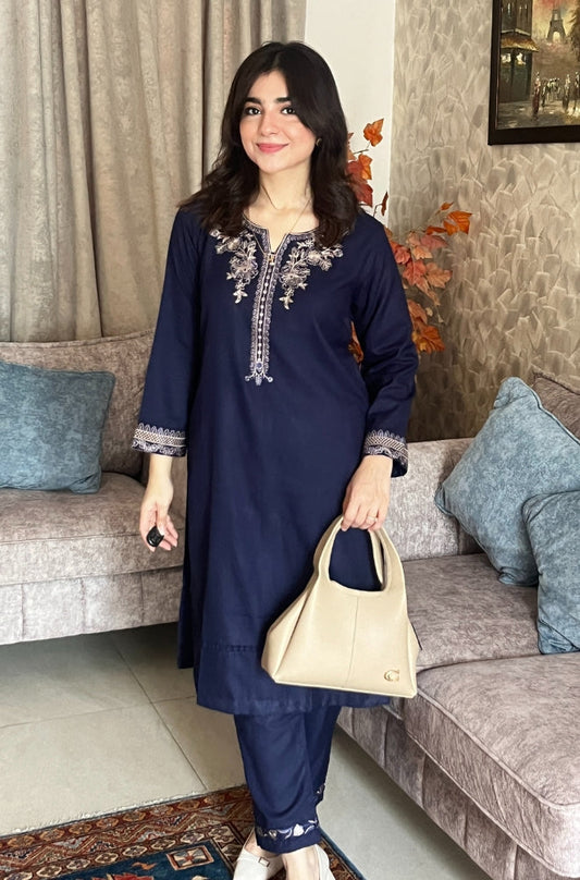 Shabnam - Stitched 2PC Dhanak Embroidered