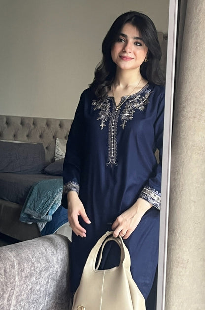 Shabnam - Stitched 2PC Dhanak Embroidered