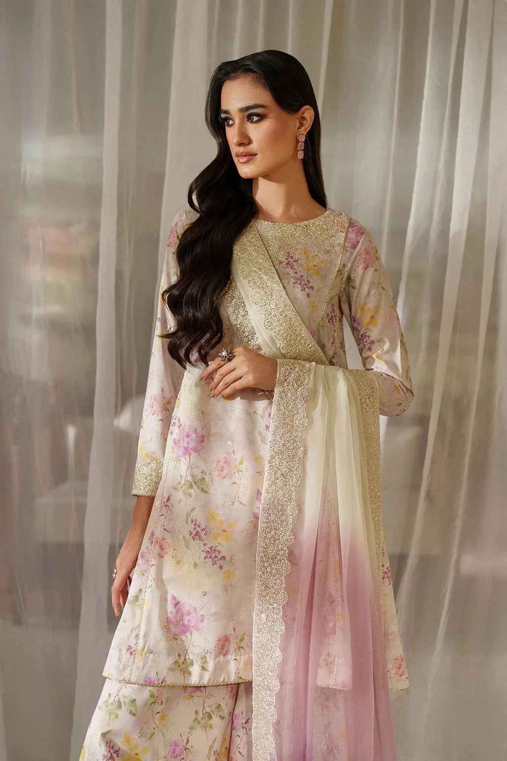 Iznik Lawn Embroidered & Printed 3 Pc Unstitched Suit Formals