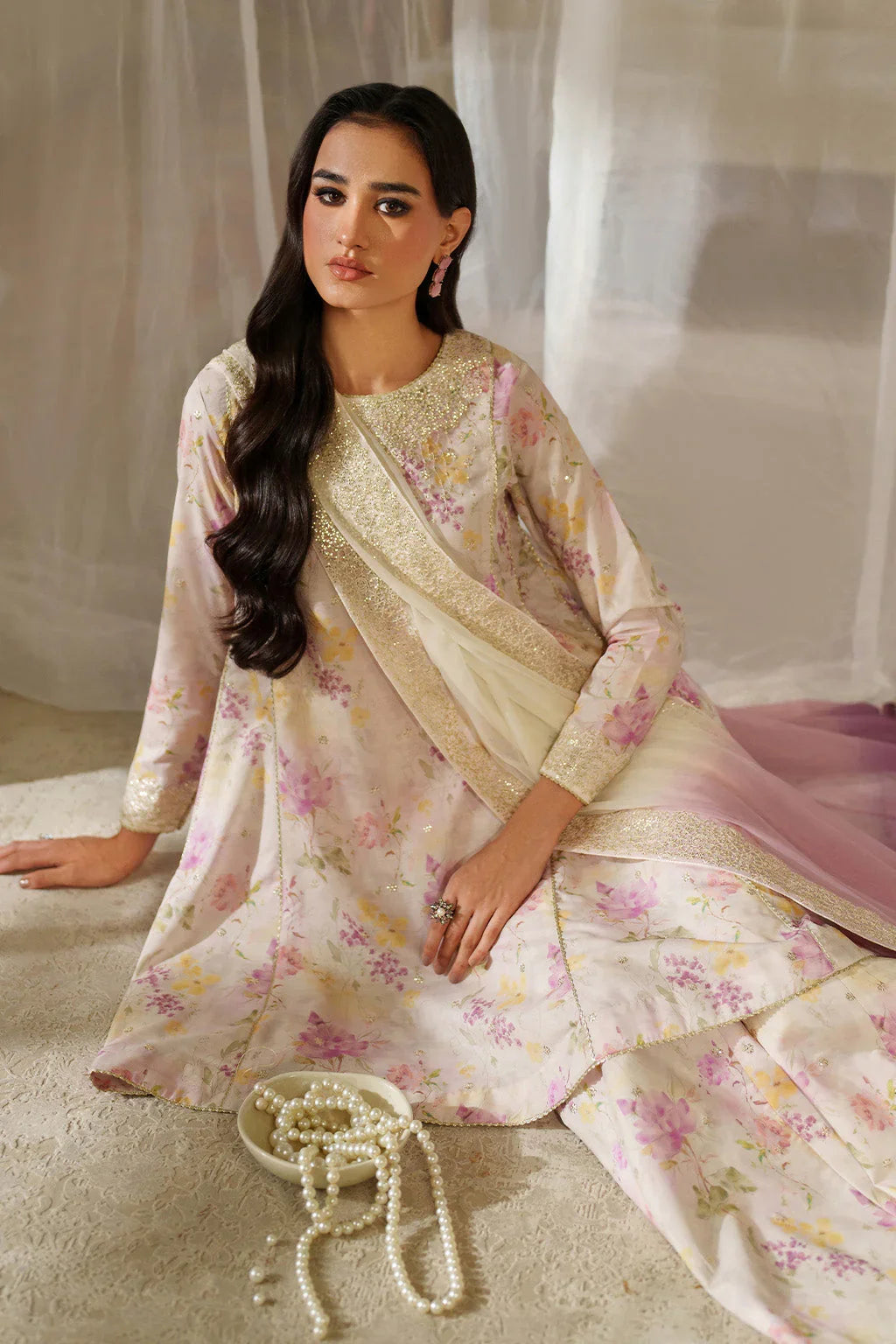 Iznik Lawn Embroidered & Printed 3 Pc Unstitched Suit Formals