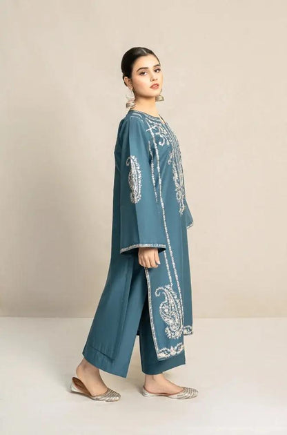 Urge - 2PC Unstitched Lawn Embroidered Shirt with Embroidered Lawn Trousers