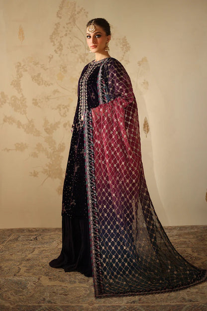Baroque Velvet Embroidered 3 Piece Unstitched