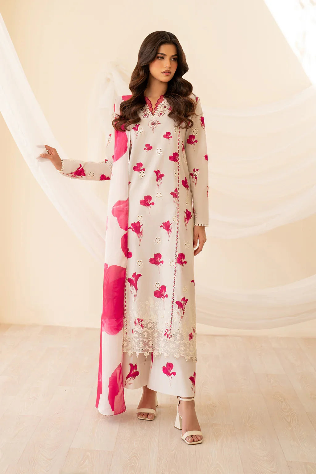 Iznik Premium Lawn Embroidered Collection Unstitched Floral Affair
