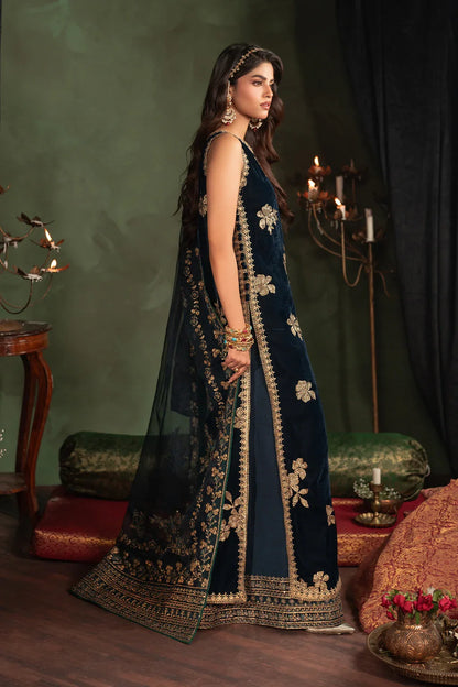 Iznik Micro Velvet Embroidered Suits Unstitched