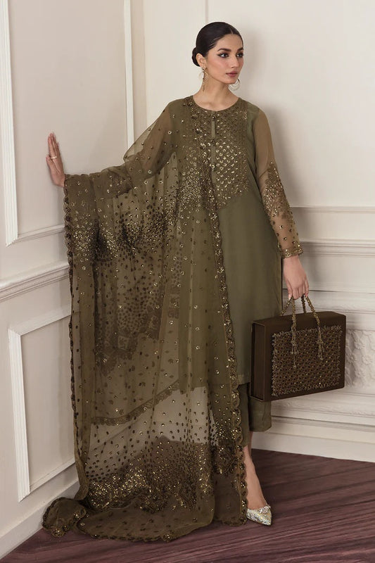 Baroque Chiffon Embroidered 3 Piece Unstitched