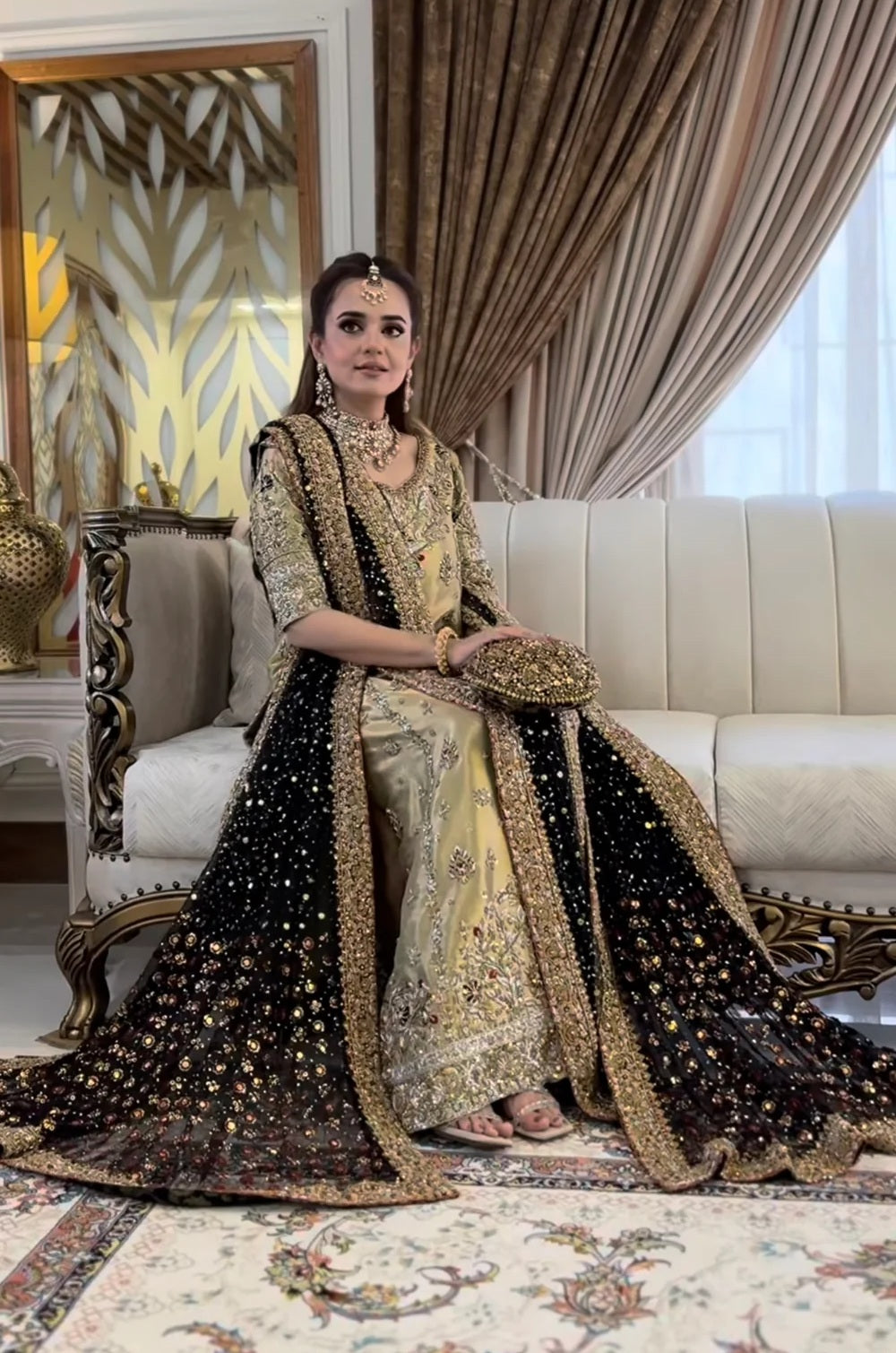 Haris Shakeel - Sumbul Iqbal - Luxury Myssory Embroidered 3 Piece Unstitched
