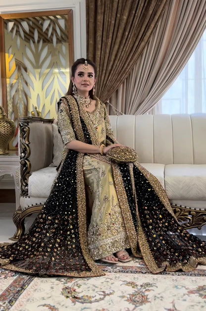 Haris Shakeel - Sumbul Iqbal - Luxury Myssory Embroidered 3 Piece Unstitched