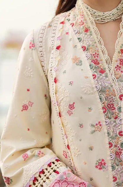 3PC Lawn Embroidered Shirt with Embroidered Monar Dupatta (Unstitched)