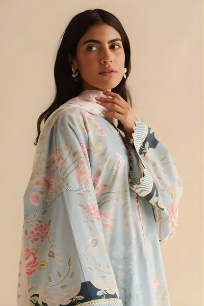 Coco by Zara Shah Jahan - 3PC Banadora Lawn Printed Shirt with Printed Voil Dupatta (Unstitched)