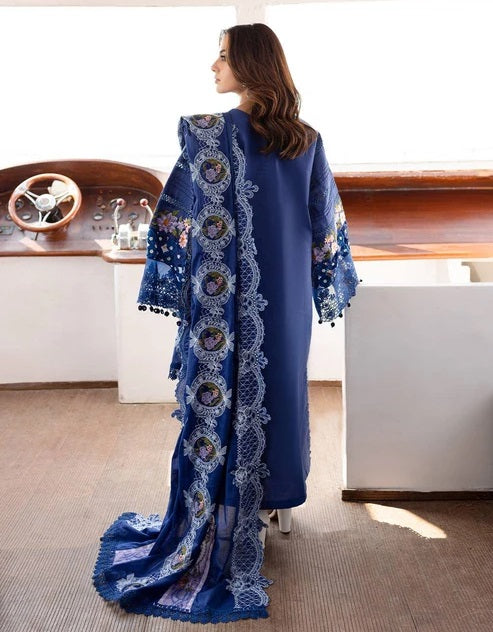 Parishay Monaco Luxury Lawn Embroidered 3 Pc Unstitched / Stitched