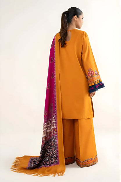 Sapphire - 3PC Khaddar Embroidered Shirt with Digitally Printed Dupatta (Unstitched)