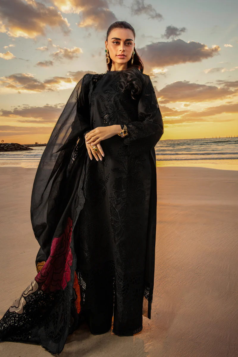 Rang Rasiya Premium Embroidered Lawn Unstitched 3Pc Suit RAMEEN
