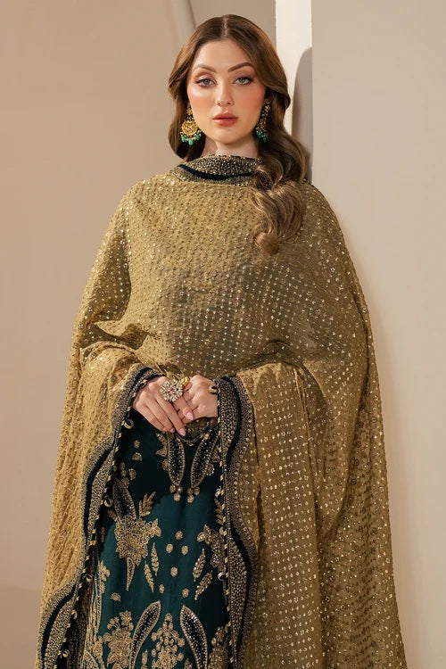 Jazmin Luxury Chiffon Embroidered 3Pc Unstitched Suit