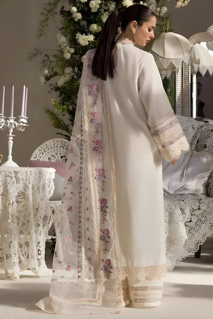 Sobia Nazir - 3PC Lawn Embroidered Shirt with Printed Khadi Net Dupatta (Unstitched)
