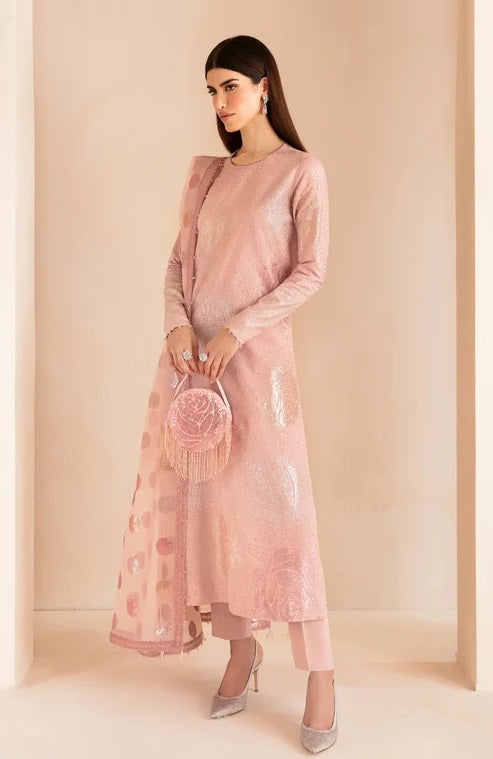Jazmin Luxury Raw Silk Embroidered 3Pc Unstitched