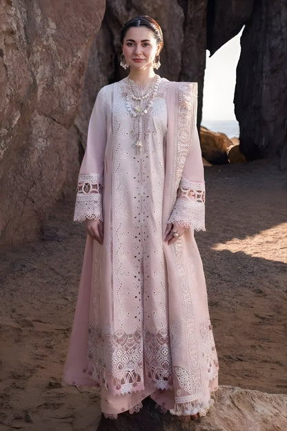 Qalamkar 3PC Unstitched Lawn Heavy Embroidered Shirt with Embroidered Khaddi Net Dupatta
