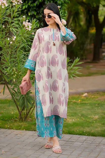 Urge 2PC Unstitched Lawn Printed Shirt with Printed Trousers