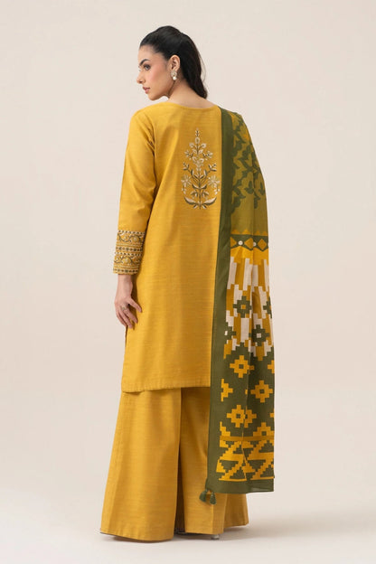Sapphire - 3PC Unstitched Khaddar Embroidered Shirt with Digital Printed Dupatta and Trouser