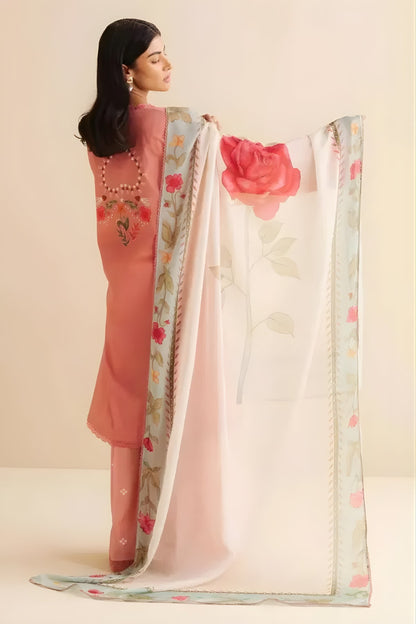 Coco by Zara Shah Jahan - 3PC Banadora Lawn Printed Shirt with Printed Voil Dupatta (Unstitched)