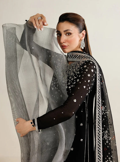 Jazmin Luxury Chiffon Embroidered 3Pc Unstitched Suit