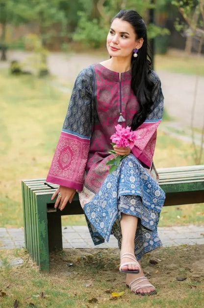 Urge 2PC Unstitched Lawn Printed Shirt with Printed Trousers