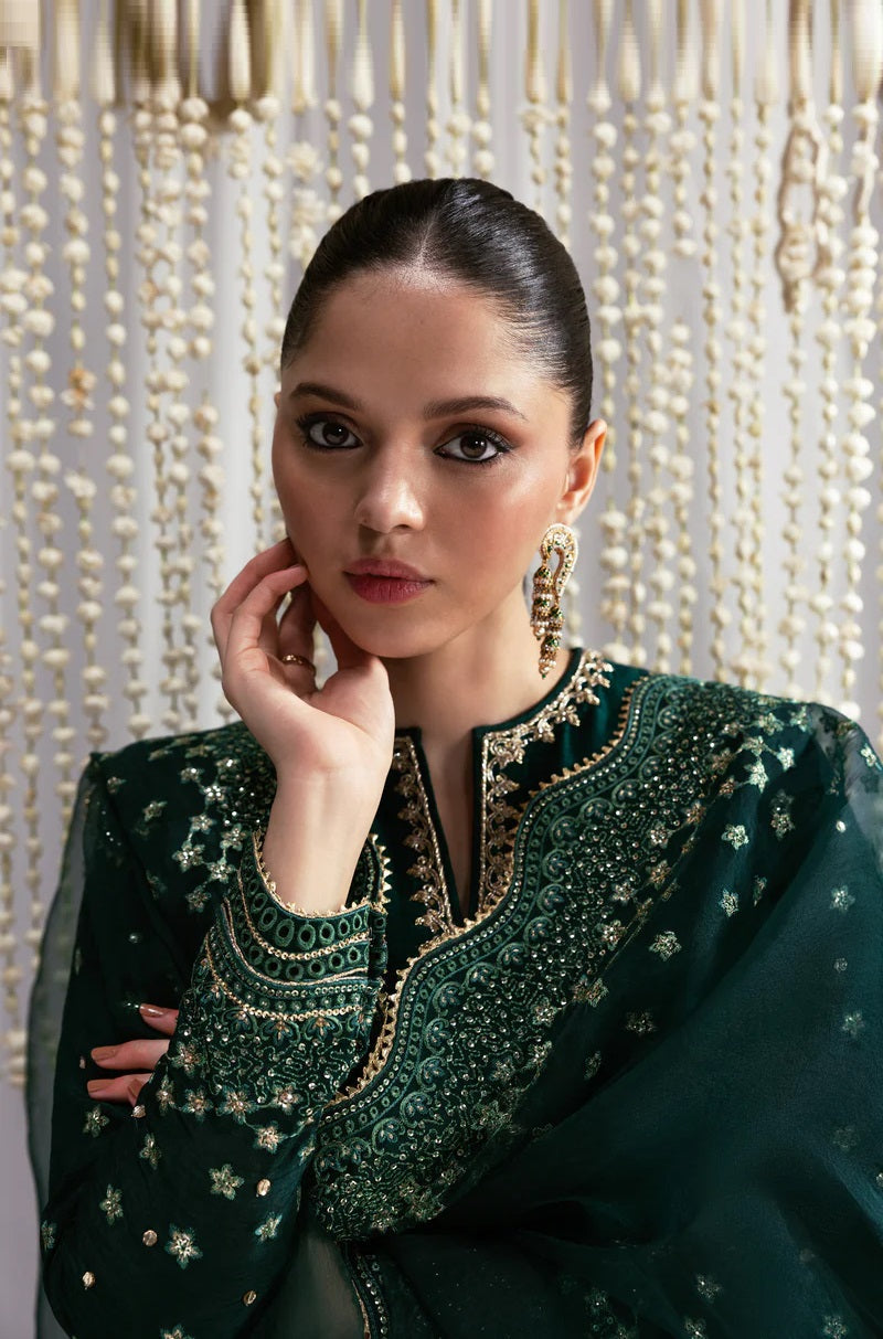 Zaib Luxury Raw Silk Embroidered 3 Pc Unstitched Suit
