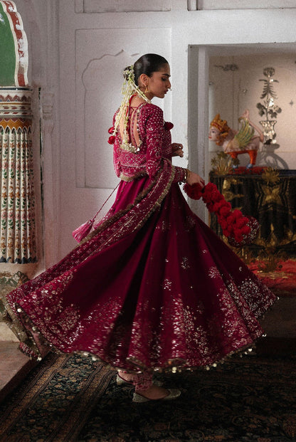 Hussain Rehar - Luxury Raw Silk Embroidered 3 Piece Unstitched - Gulpanra