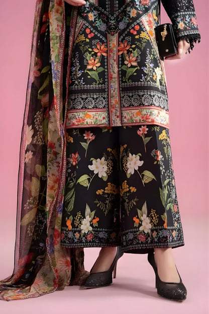 Maria B - 3PC All Over Printed Banadora Lawn Shirt with Printed Voil Dupatta (Unstitched)