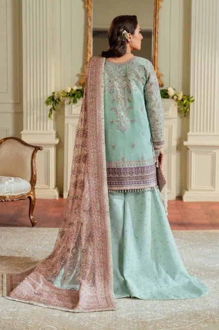 Baroque BQU - Luxury Pure Chiffon Embroidered 3 Piece Unstitched