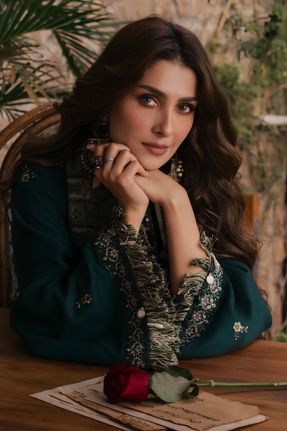 Izel - 3PC Unstitched Dhanak Embroidered Shirt with Digital Printed Dupatta and Trouser