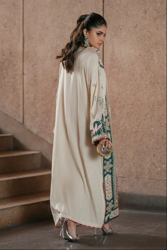 Ethnc Luxury Silk Embroidered 3Pc Unstitched Suit Nainpreet