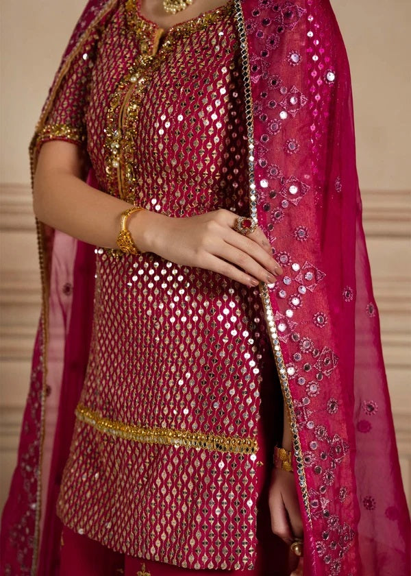 Laj by Lajwanti - GULABEEN Luxury Chiffon Embroidered 3Pc Unstitched Suit