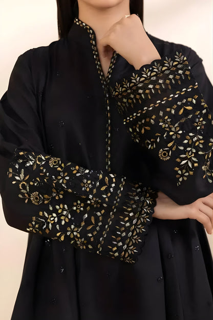 Sapphire - 3PC Unstitched Khaddar Sequence Embroidered Shirt with Digital Printed Dupatta and Trouser