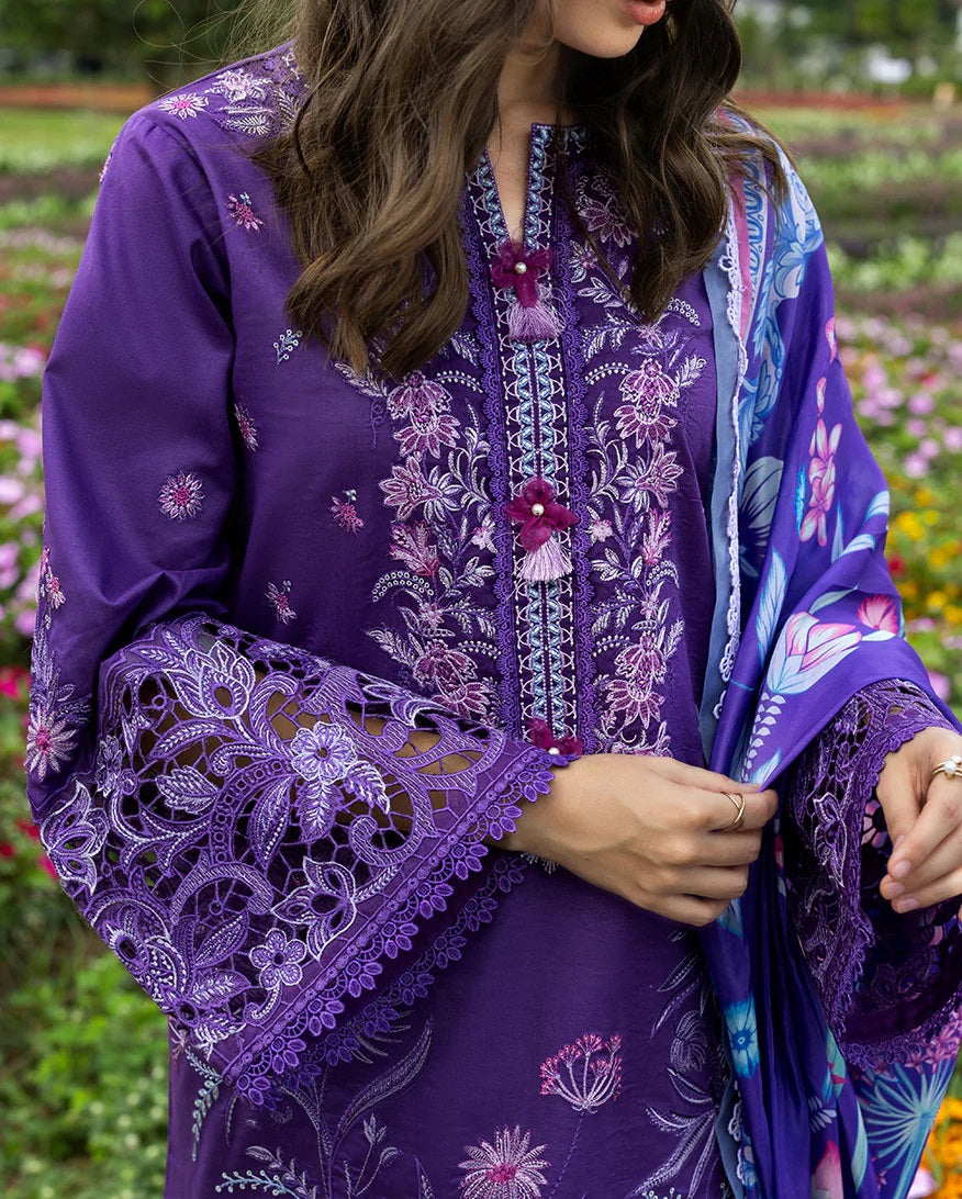 Mushq Luxury Lawn Embroidered Unstitched 3PC Suit Lily Veil