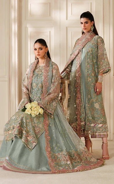 Baroque Luxury Chiffon Embroidered 3Pc Unstitched Suit