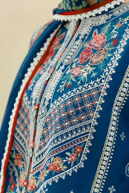 Zara Shah Jahan - 3PC Unstitched Dhanak Embroidered Shirt with Digital Printed Dupatta and Embroidered Trousers