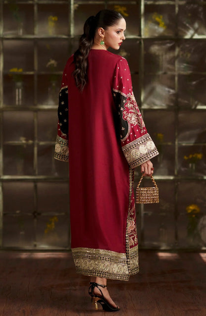 ETHNC Kaftan Luxury Raw Silk Embroidered 3Pc Unstitched Suit