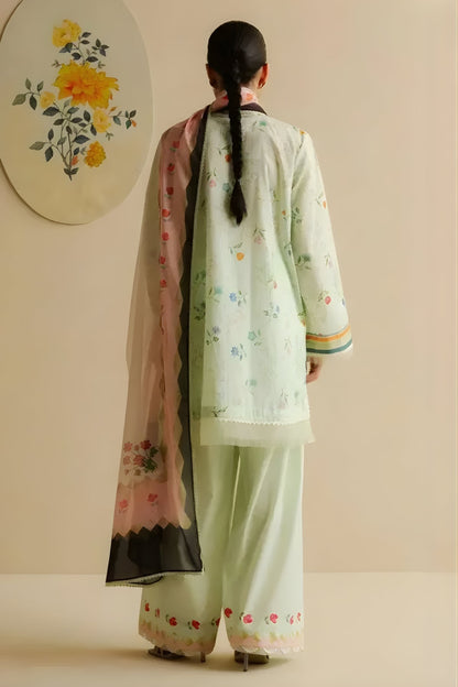 Coco by Zara Shah Jahan - 3PC Banadora Lawn Printed Shirt with Printed Voil Dupatta (Unstitched)
