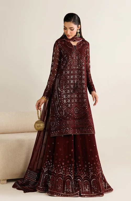 Jazmin Luxury Embroidered Chiffon 3Pc Unstitched Suit