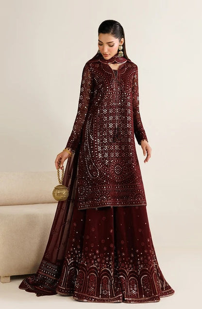 Jazmin Luxury Embroidered Chiffon 3Pc Unstitched Suit